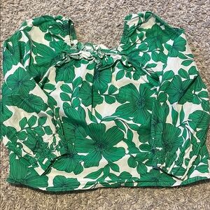 Crewcuts 3/4 sleeve flower shirt in xs